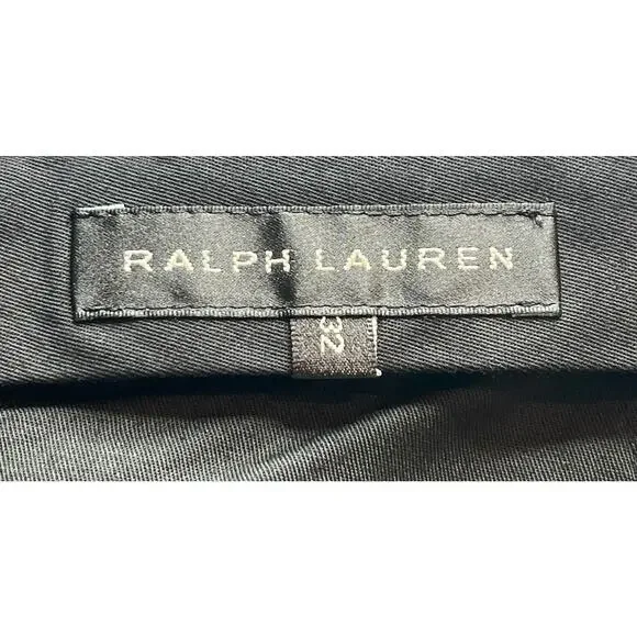 10-32 RALPH LAUREN Men's Dress Pants Pin Stripe Black Size 32